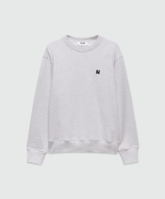 25FW 엠에스지엠 긴팔 티셔츠 3940MM12325779395 MELANGE GREY DOM