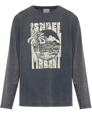 25FW 이자벨마랑 긴팔 티셔츠 TS0262HBC3N09H02FK FADED BLACK DOM