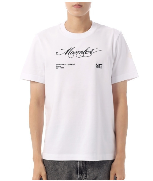 25FW 몽클레어 반팔 티셔츠 8C0001289AUG00A WHITE DOM