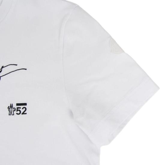 25FW 몽클레어 반팔 티셔츠 8C0001289AUG00A WHITE DOM - MONCLER