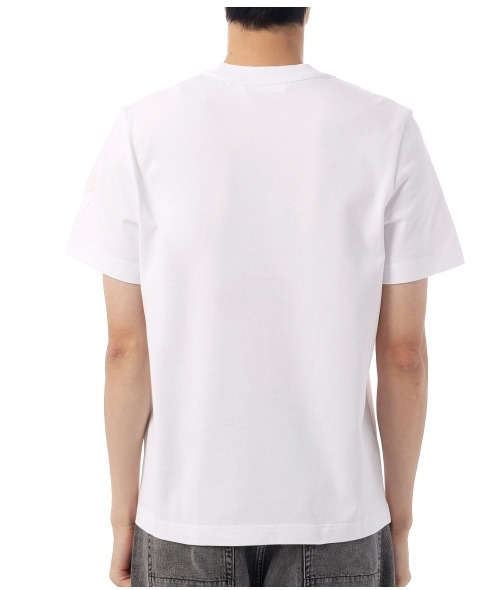  몽클레어 스크립트 로고 면 티셔츠 8C00012 89AUG 00A WHITE DOM - MONCLER
