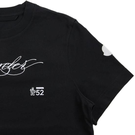 25FW 몽클레어 반팔 티셔츠 8C0001289AUG998 BLACK DOM - MONCLER