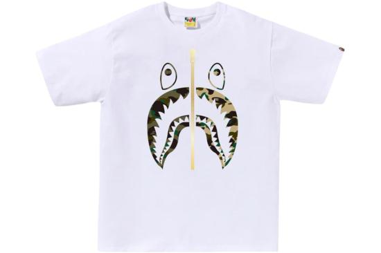 베이프 반팔 티셔츠 001TEL301018M WHT WHITE DOM