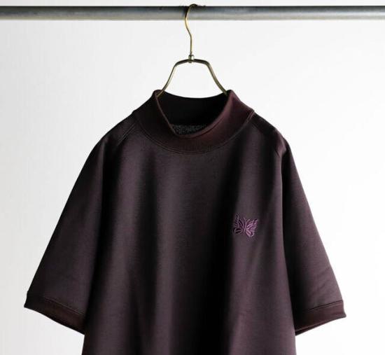  니들스 브라이트 저지 모크넥 숏슬리브 티셔츠 QV339 DKPURPLE DOM - NEEDLES