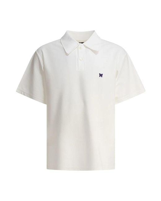  니들스 폴리 피케 숏슬리브 폴로 셔츠 QV352 WHITE DOM