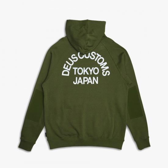  데우스 후드 티셔츠 DMF248603PIN PINE DOM - DEUS