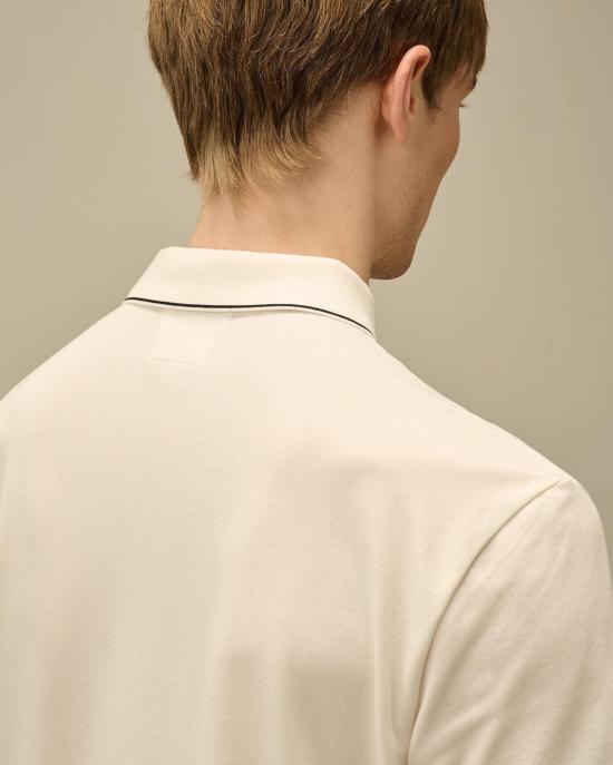 25SS 씨피 컴퍼니 폴로 티셔츠 18CMPL097A 005263W 103 GAUZE WHITE DOM - C.P. COMPANY