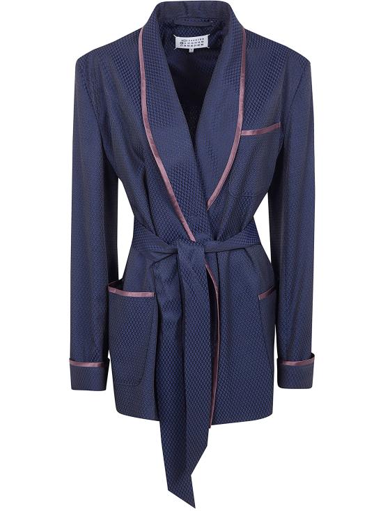26SS 마르지엘라 울 로브 드 샹브르 재킷 S51BN0440 M35683 002J BLUE BLACK