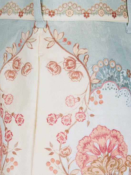 26SS 짐머만 숏팬츠 4558ARS263 WPFM WALLPAPER FLORAL MINT - ZIMMERMANN