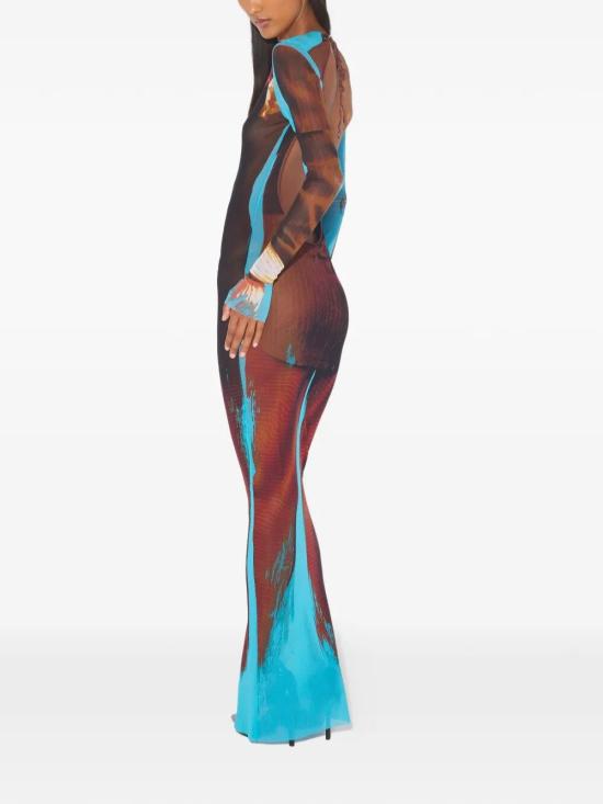 26SS 장 폴 고티에 롱 원피스 26 01 W DR136 M027P 90 MULTICOLOR - JEAN PAUL GAULTIER