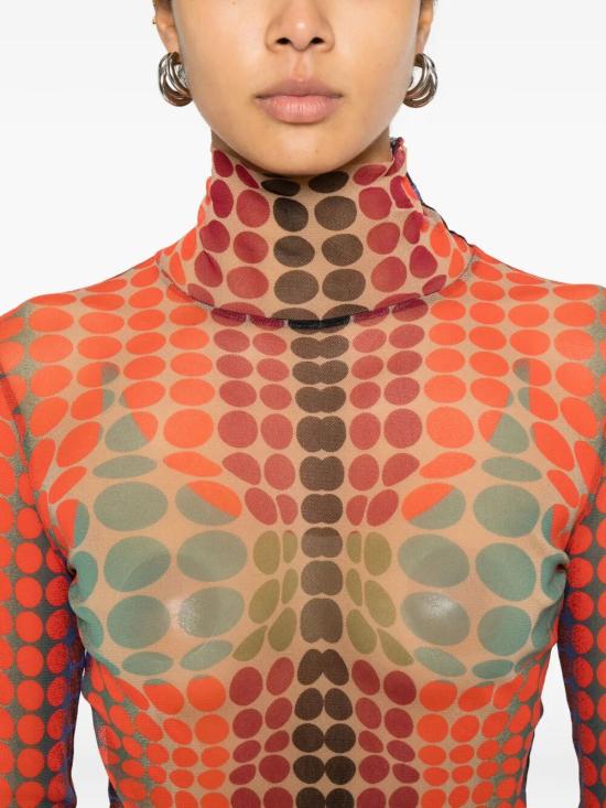 26SS 장 폴 고티에 긴팔 티셔츠 26 01 W TO445 M018P 271540 PURPLE ORANGE GREEN - JEAN PAUL GAULTIER