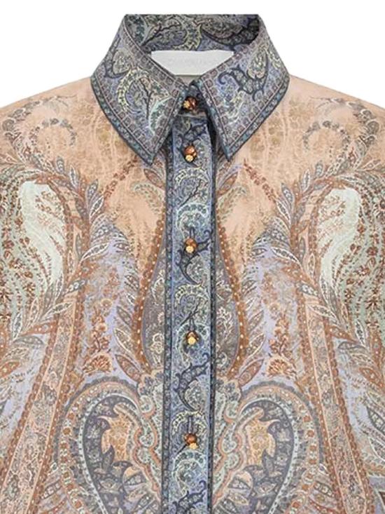 26SS 짐머만 셔츠 8624TRS262 TPBL TAPESTRY BLUE MULTI - ZIMMERMANN