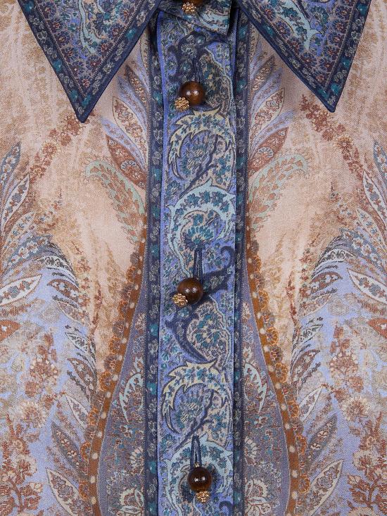 26SS 짐머만 셔츠 8624TRS262 TPBL TAPESTRY BLUE MULTI - ZIMMERMANN