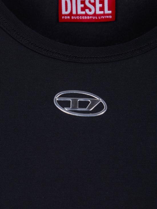 26SS 디젤 반팔 티셔츠 A19917 0AHQH 900 BLACK - DIESEL