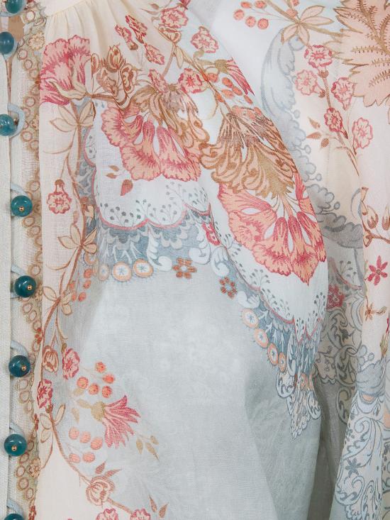 26SS 짐머만 블라우스 4273TRS263 WPFM WALLPAPER FLORAL MINT - ZIMMERMANN