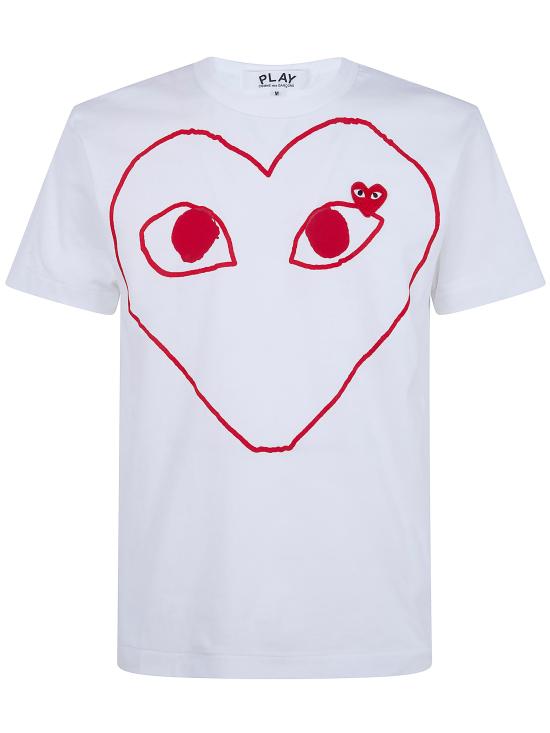 25FW 꼼데가르송 반팔 티셔츠 AX T100 0511 WHITE - COMME DES GARCONS