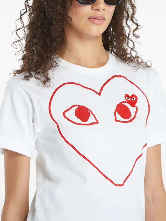 25FW 꼼데가르송 반팔 티셔츠 AX T100 0511 WHITE - COMME DES GARCONS