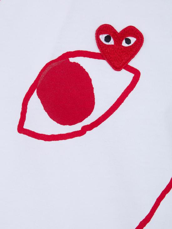 25FW 꼼데가르송 반팔 티셔츠 AX T100 0511 WHITE - COMME DES GARCONS