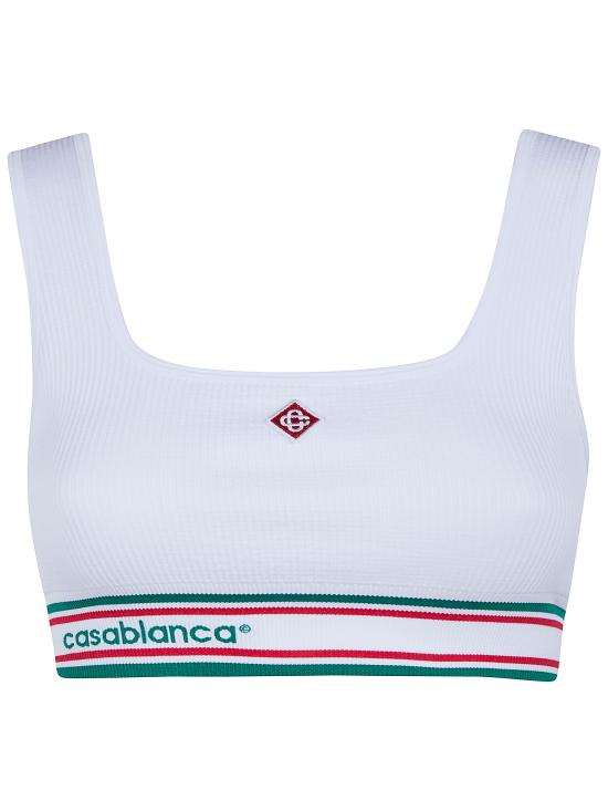 26SS 카사블랑카 민소매 티셔츠 W SP26 ACT 026 01 WHITE