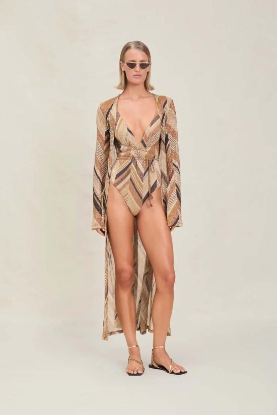  데본 윈저 원피스 수영복 우치  에스프레소 - DEVON WINDSOR