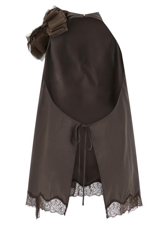 26SS 마그다뷰트림 이브닝 티셔츠 347426BROWN Brown - MAGDA BUTRYM