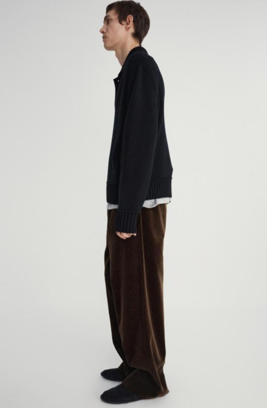  포터리 스트레이트 팬츠 코듀로이 원 플리츠 와이드 - POTTERY