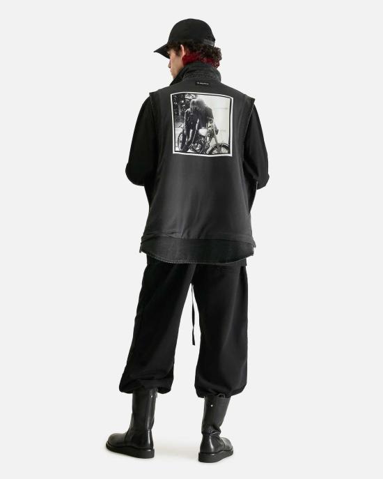  앤 드뮐미스터 데님 자켓 Ann Demeulemeester Vilken 민소매 카고 오버셔츠 - ANN DEMEULEMEESTER