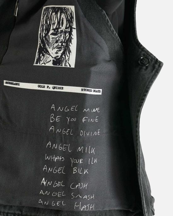  앤 드뮐미스터 데님 자켓 Ann Demeulemeester Vilken 민소매 카고 오버셔츠 - ANN DEMEULEMEESTER