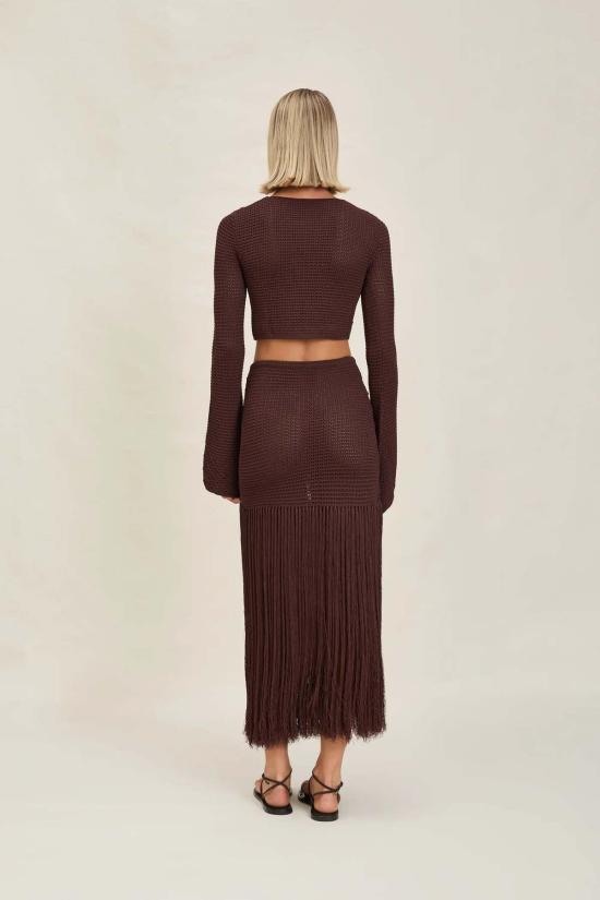  데본 윈저 블라우스 에린 탑 마호가니 - DEVON WINDSOR