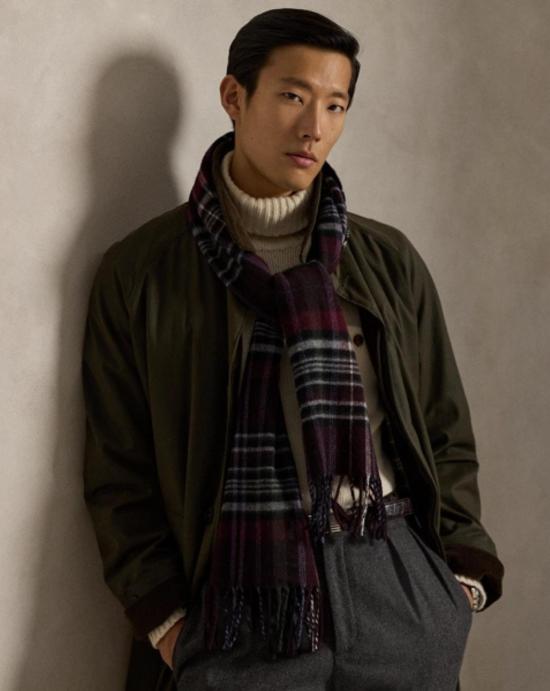 25FW 폴로 랄프로렌 클래식 플래드 스카프 449959354011 WINE MULTI Wine - POLO RALPH LAUREN