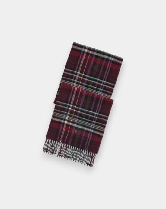 25FW 폴로 랄프로렌 클래식 플래드 스카프 449959354011 WINE MULTI Wine