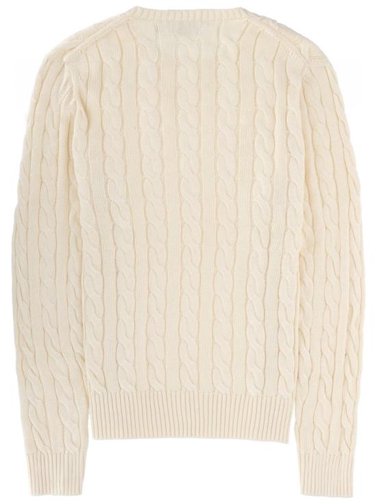 26SS 폴로 랄프로렌 로고 자수 케이블 니트 스웨터 710775885 024ANDOVERCREAM IVORY - POLO RALPH LAUREN