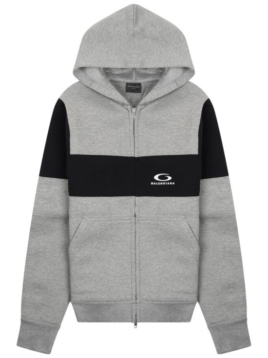 26FW 발렌시아가 로고 후드 집업 808832 TRVJ21167 GREY