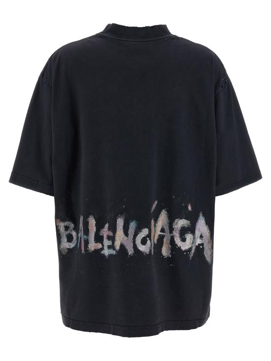 26SS 발렌시아가 반팔 티셔츠 764235 TSVD51041 BLACK - BALENCIAGA