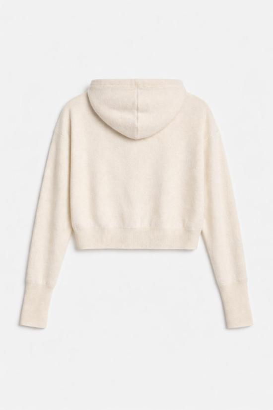  더 타일 클럽 가디건 타일 클럽 에이미 캐시미어 지퍼 후드 아이보리 - THE TILE CLUB