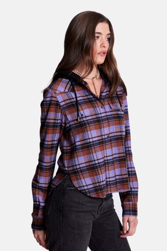  더 타일 클럽 셔츠 타일 클럽 브렌다 브러시드 플란넬 셔츠 - THE TILE CLUB