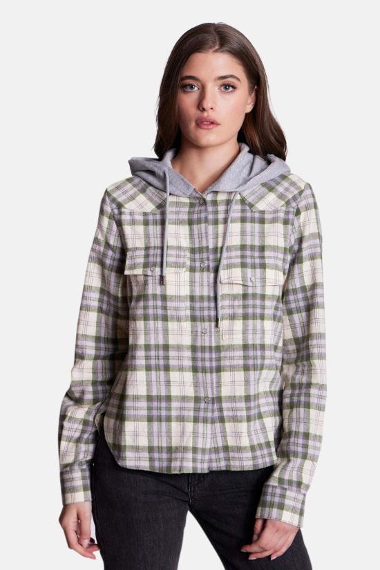  더 타일 클럽 후드 티셔츠 타일 클럽 브렌다 플란넬 셔츠 - THE TILE CLUB