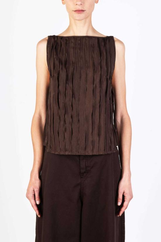  알리지 블라우스 알리시 오리지미 탑 초코