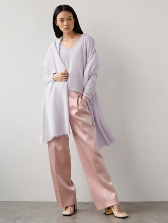  화이트 워렌 머플러/스카프 화이트 + 워렌 캐시미어 여행용 랩 실버 라일락 헤더 - WHITE + WARREN