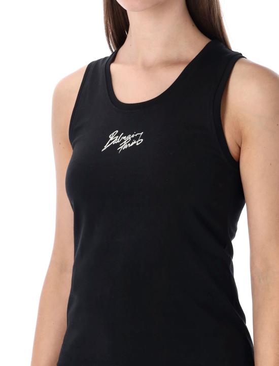 26SS 발망 민소매 티셔츠 GF1EB075BD40 EAB Nero - BALMAIN