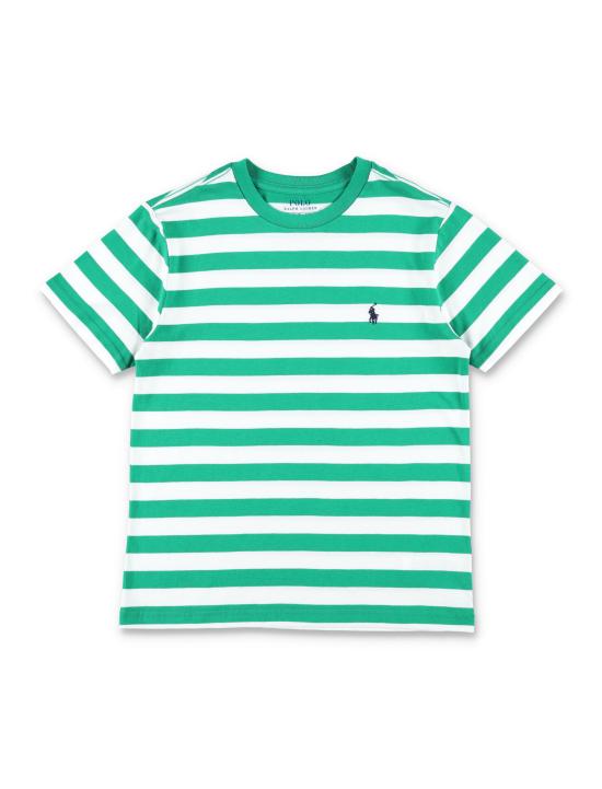 26SS [키즈] 폴로 랄프로렌 티셔츠 A95726 001 GREEN WHITE