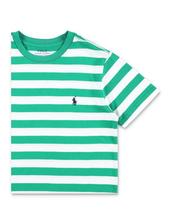 26SS [키즈] 폴로 랄프로렌 티셔츠 A95726 001 GREEN WHITE - POLO RALPH LAUREN