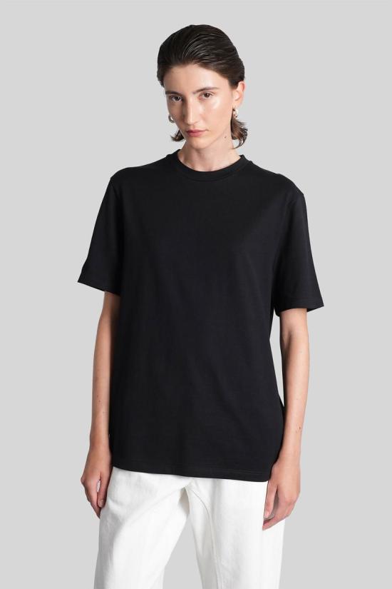 25FW 질샌더 반팔 티셔츠 423281 J02GC0128J46219 Black