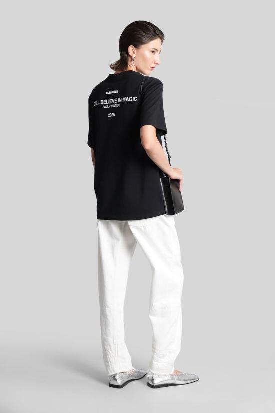 25FW 질샌더 반팔 티셔츠 423281 J02GC0128J46219 Black - JIL SANDER