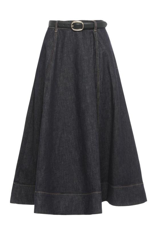 26SS 셀프 포트레이트 롱 스커트 RS26828MSKBL BLUE Navy