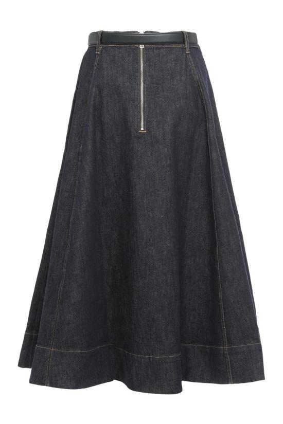 26SS 셀프 포트레이트 롱 스커트 RS26828MSKBL BLUE Navy - SELF PORTRAIT