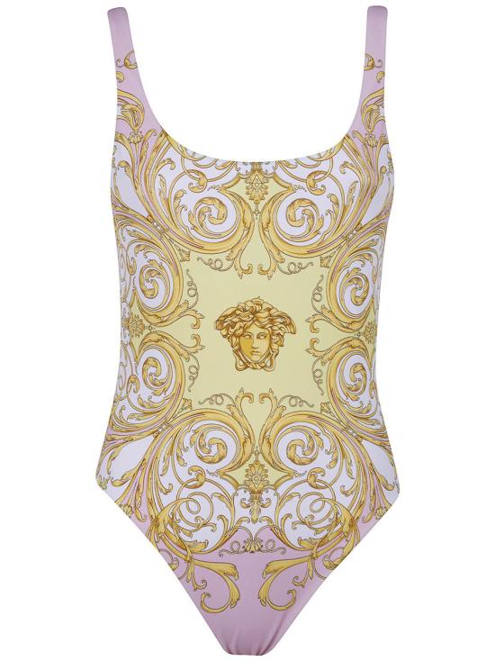 26SS 베르사체 원피스 수영복 1016592 1A17194 5590 Yellow