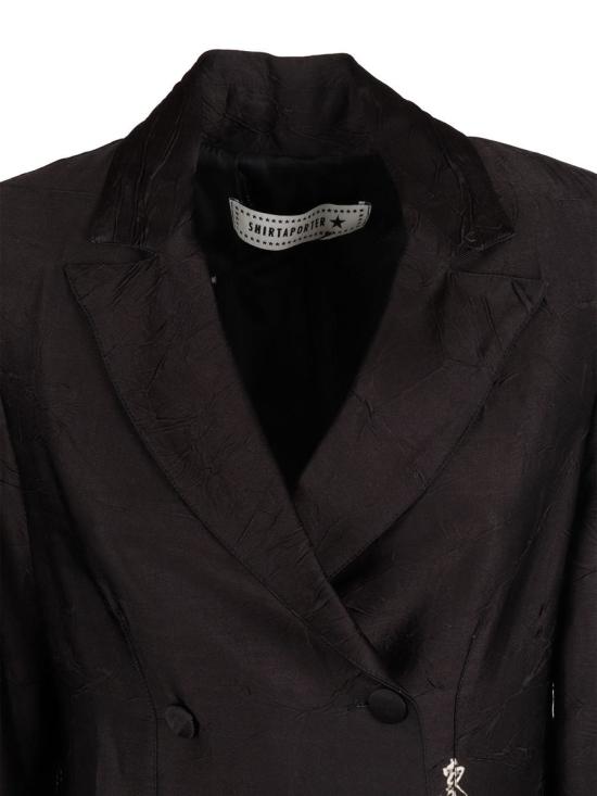 25FW 셔츠어포터 미디 원피스 DR3708 5 RIVIERA 243268 Black - SHIRT A PORTER CAPSULE