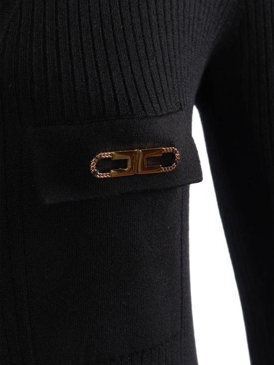 25FW 엘리자베타프랜치 미디 원피스 AM10B56E3 110 243259 Black - ELISABETTA FRANCHI