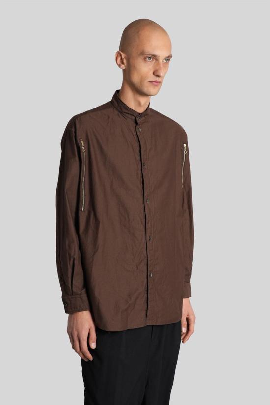 25FW 언더커버 긴팔 셔츠 430056 UP2E4403 BROWN - UNDERCOVER